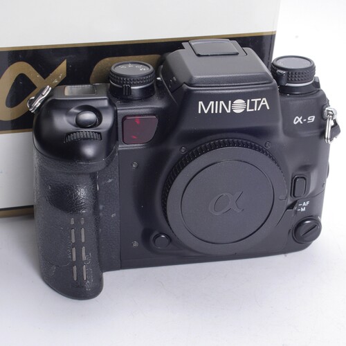 美能达MINOLTA A9 高端高速A口自动专业胶片单反相机 带包装97新 - 图0