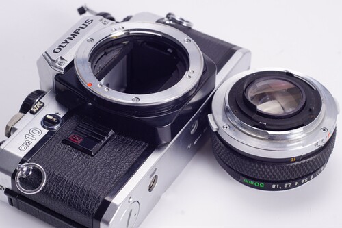 奥林巴斯 OLYMPUS OM 10 MC 50/1.8 相机 胶片单反关联OM 1 2 - 图0