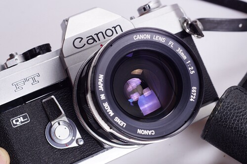 佳能 CANON FT QL 35/2.5 全机械胶片单反相机 98新 可收藏可使用 - 图0