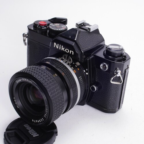 尼康NIKON FM AIS 35-70/3.3-4.5 双花机械胶片单反相机 黑漆复古 - 图1