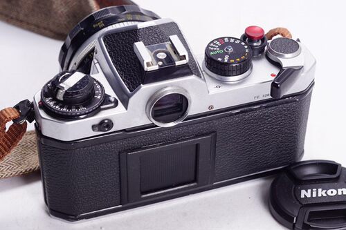 尼康 NIKON FE 50/1.4 套机胶片相机经典复古文艺不输FM 银黑色 - 图1