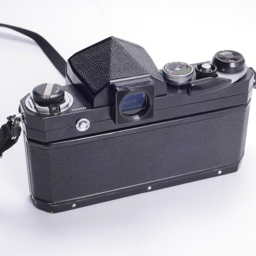 尼康NIKON 大F 黑漆尖顶全机械胶片单反相机可腰平全铜制作 95新 - 图2