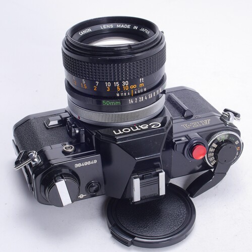 佳能CANON AE1 50/1.4 S.S.C 135黑漆胶片单反相机文艺复古特价96 - 图0