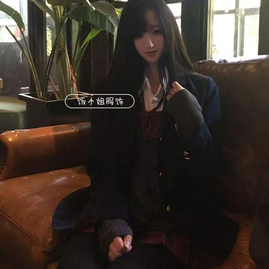 学院风JK制服西装外套女绀色百搭显瘦气质秋冬西服时尚学生校供感 - 图1