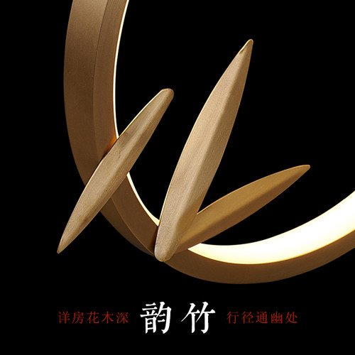 楼梯灯长吊灯现代轻奢新中式餐厅全铜吊灯别墅复式楼中空楼中楼 - 图2