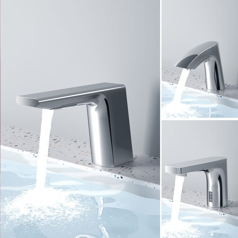 全自动感应水龙头DLE124BSK/BE感应式冷热恒温水龙头台盆洗手器 - 图0