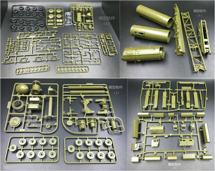 包邮新款4D俄罗斯白杨洲际导弹发射车1/72弹道导弹车军事拼装模型