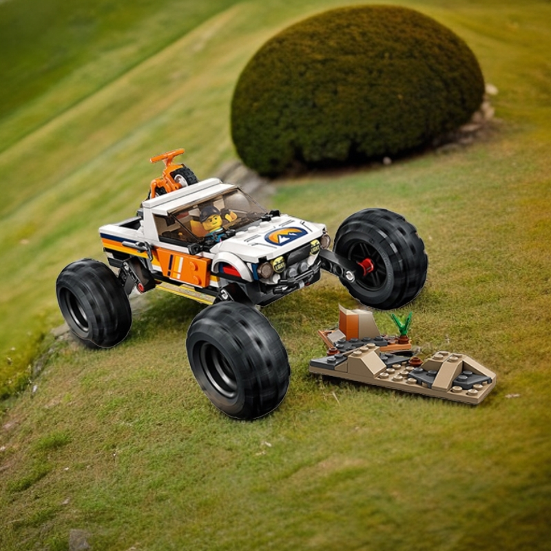 中国积木城市系列4x4越野车大冒险60387儿童拼装男孩汽车跑车玩具 - 图0