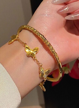 新中式金色蝴蝶爆款精致时尚大气