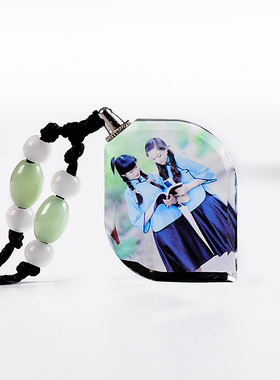 diy定制相片水晶吊坠创意项链