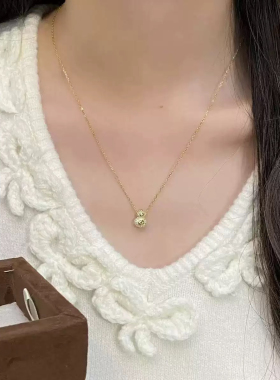 复古新中式S925纯银镂空铜钱葫芦项链女小众轻奢高级感锁骨链颈链