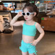 Girls swimsuit split sun protection cover-up swimwear
