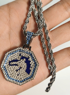 马年本命年项链成龙历险记马儿项链衣服配饰镶钻复古着高级感