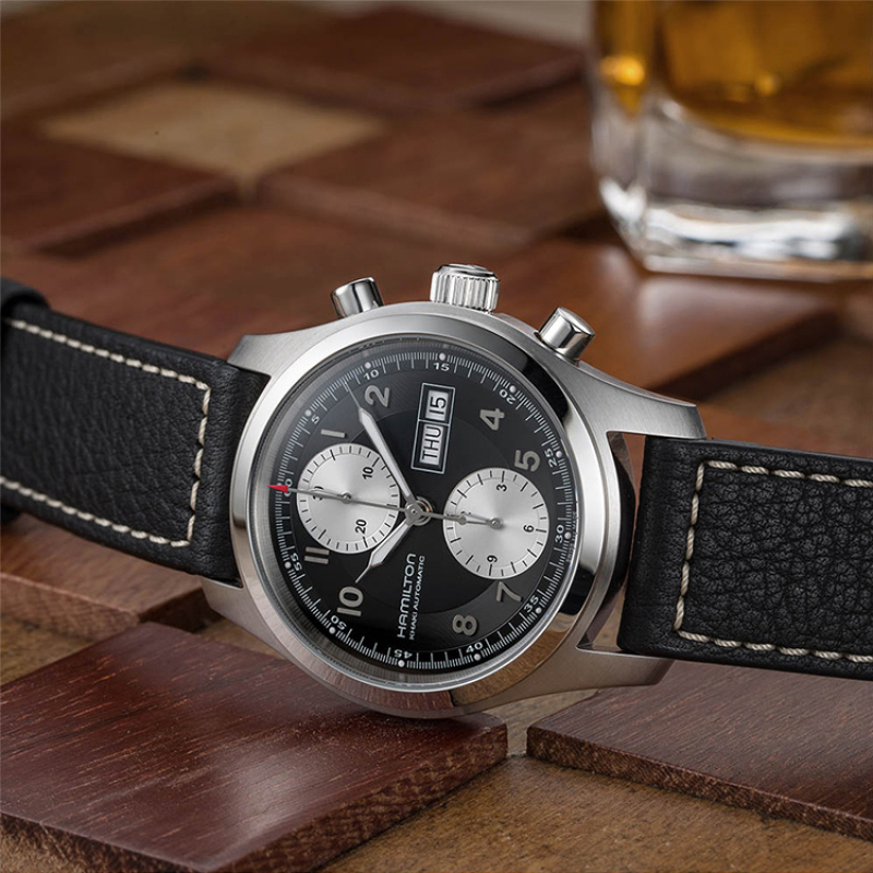 瑞士汉米/汉密尔顿Hamilton卡其系列机械表手表皮带男表H71566733