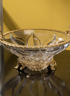 欧式奢华高档果盆水晶装饰客厅