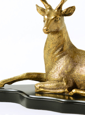 欧式风软装电视柜样板间麋鹿摆件