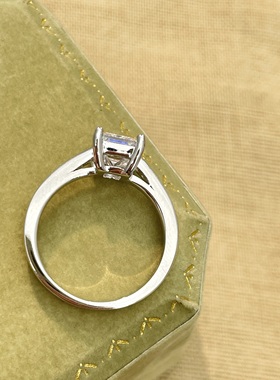 雷迪恩切2克拉高碳钻纯银925戒指