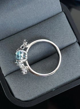 2克拉蝴蝶纯银s925戒指