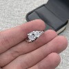 2 carat water drop sterling silver 925 ring