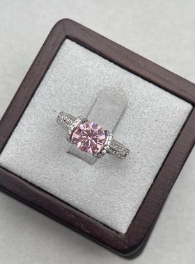 帕帕拉恰粉在逃公主纯银925戒指