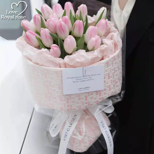 广州鲜花速递同城进口郁金香花束爱人女友闺蜜生日订花店送花上门 - 图0