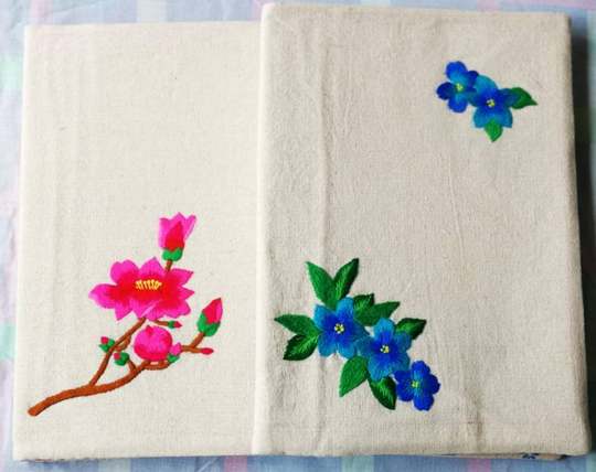 Qiang specialty crafts, fully hand-embroidered notebook, removable and washable notebook cover