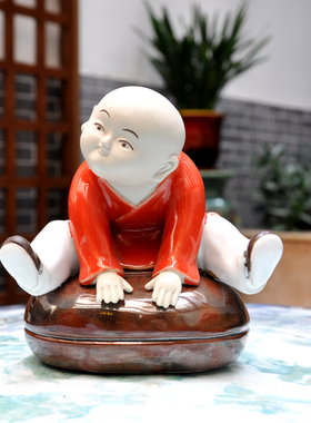 石湾公仔中式风禅意装饰品包邮