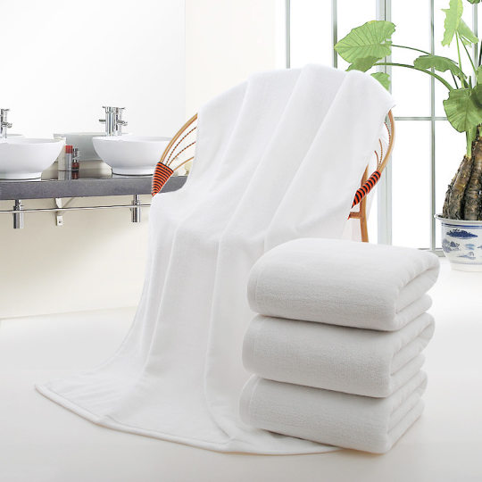 Five-star hotel bath towel pure cotton white absorbent hotel