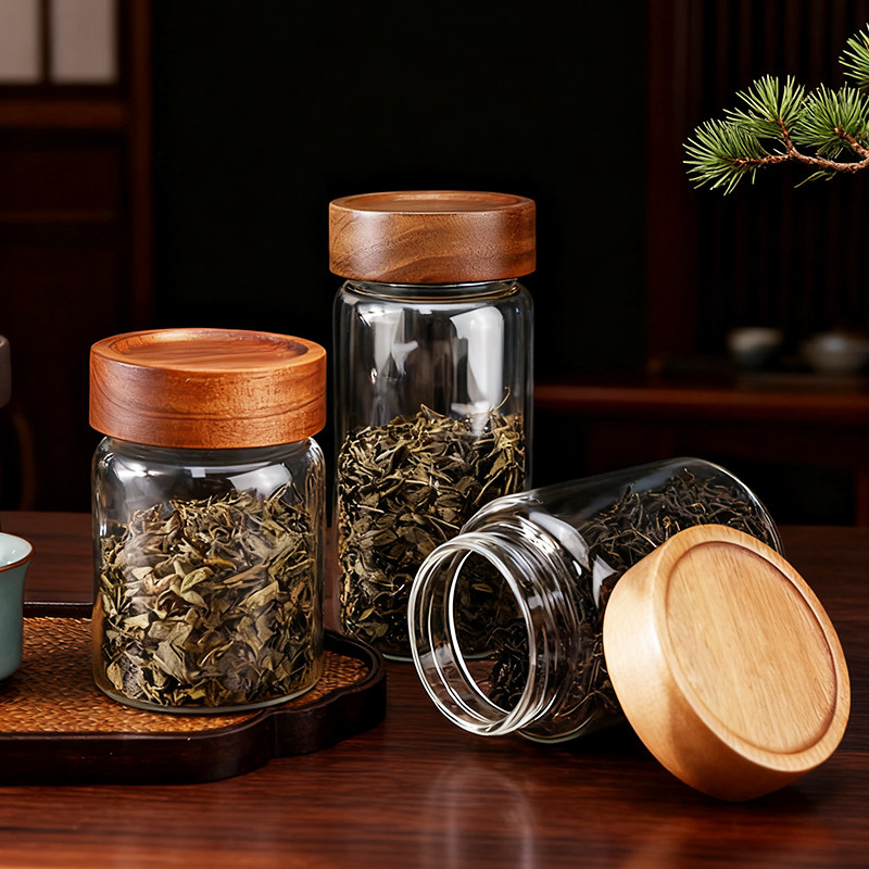 高硼硅玻璃密封罐茶叶罐精品高档密封便携小号储茶罐高级感透明,淘宝优惠券,粉丝福利购,淘宝优惠卷