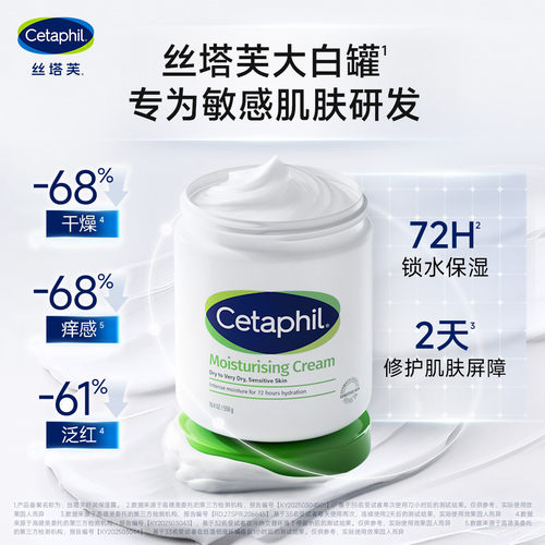 【不含烟酰胺】丝塔芙cetaphil大白罐保湿霜面霜身体乳霜温和水润 - 图2