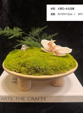 大理石永生苔藓盆景售楼处桌面