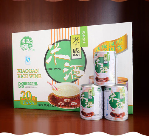 孝感孝威248克X20罐易拉罐米酒湖北特产月子米酒餐米酒醪糟甜酒酿 - 图2