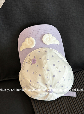 立体翅膀星星博主同款防晒鸭舌帽