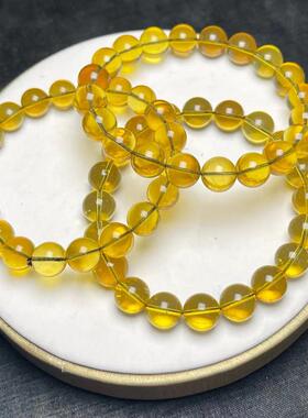 天然黄萤石手链单圈情侣时尚简约