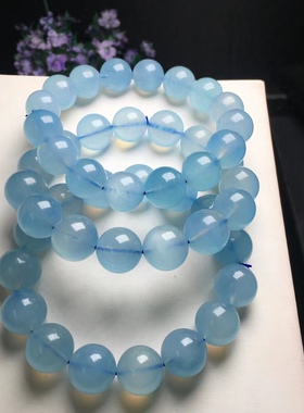 天然海蓝宝冰种水晶手串