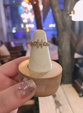 日韩风水钻闪亮首饰品活口戒指