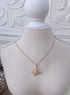 蝴蝶项链女生时尚轻奢小众设计感锁骨链新款网红气质百搭颈链2021