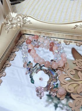 超仙女水晶手链女精致设计装饰双层流苏韩版爆款手串饰品礼物A306