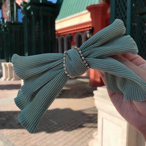 新韩版韩国大蝴蝶结长飘带弹簧夹马尾发夹子发饰发卡仙女顶夹1873 - 图2