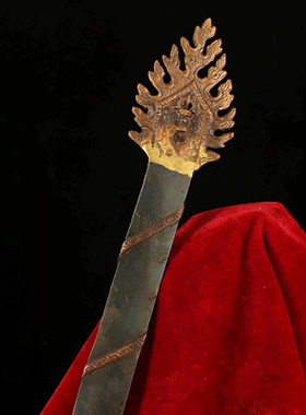 唯美尼泊尔手工铜紫铜文殊智慧剑雕花 文殊剑 智慧剑法器