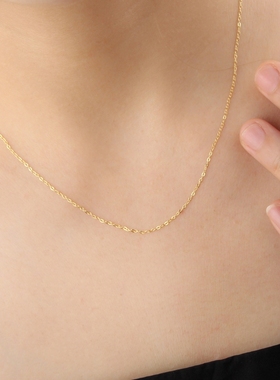 银银O字链女性简约锁骨链项链