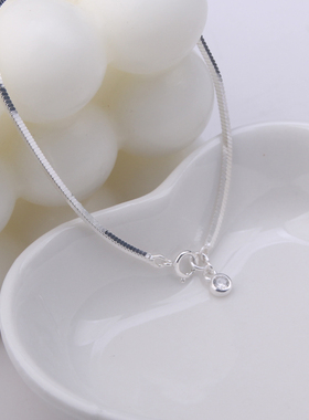 夏季新品新款S925通体纯银圆砖蛇骨手链气质精致夏天手饰生日礼物