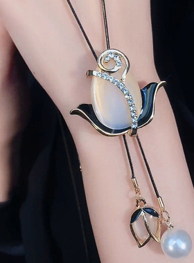 厂家直销百搭秋冬女香水瓶毛衣链