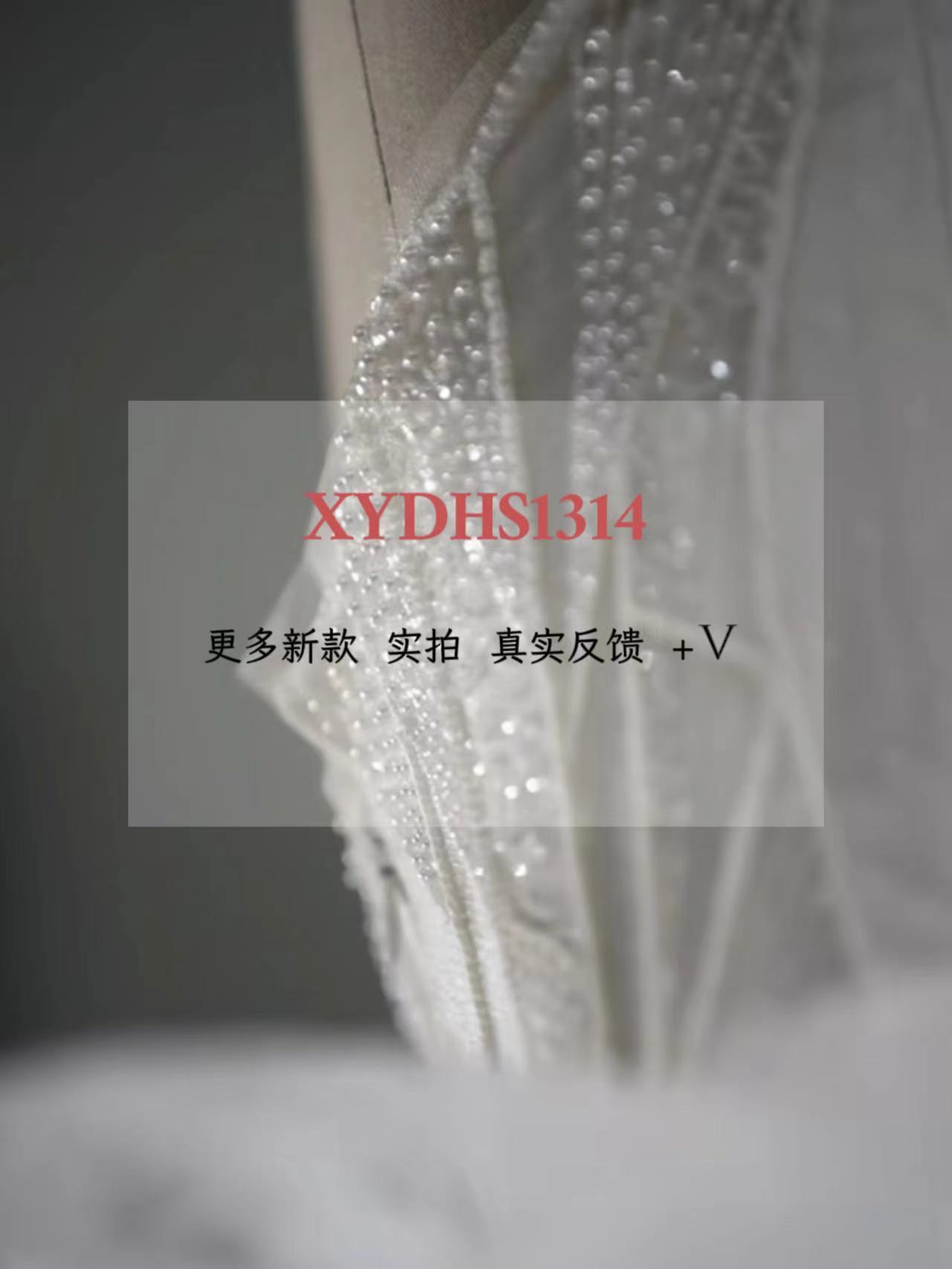 韩式复古主婚纱高级质感礼服出门纱森系超仙长袖缎面结婚女晨袍-图3