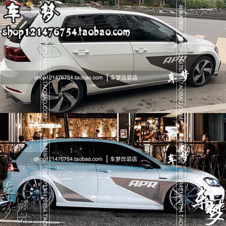 适用于大众高尔夫6 7.5 R GTI APR专用改装车贴 POLO 奥迪A3 拉花 - 图1