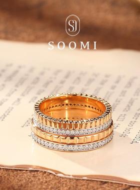 925银简约几何设计莫桑石戒指