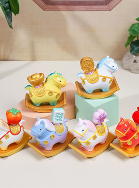 唐三彩小胖马摆件洛阳文创纪念品