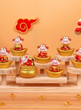 2026马年吉祥物财神爷马上有钱招财物件桌面装饰摆件新年春节礼物