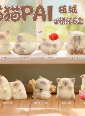 森之物正版猫猫PAI植绒盲盒爆款