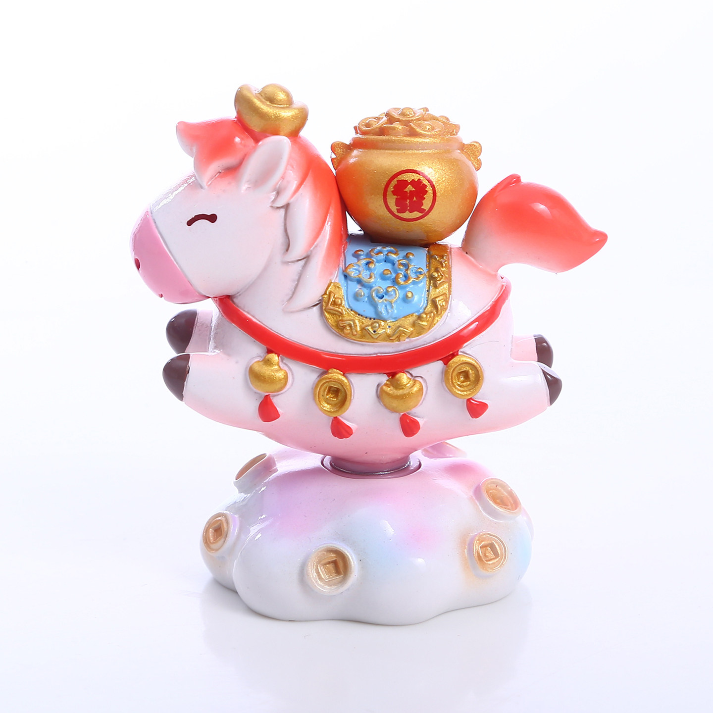 洛阳文创纪念品唐三彩小胖马上有钱摆件河南博物馆伴手礼物送老外